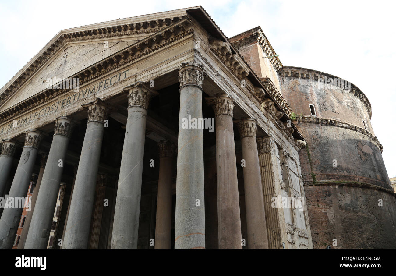 Italy. Rome. Pantheon. Roman temple. Exterior. Stock Photo