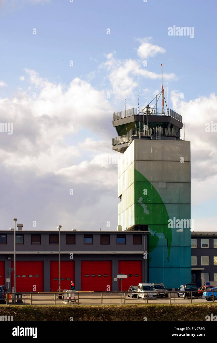 Airport Tower Airport Frankfurt-Hahn Stock Photo