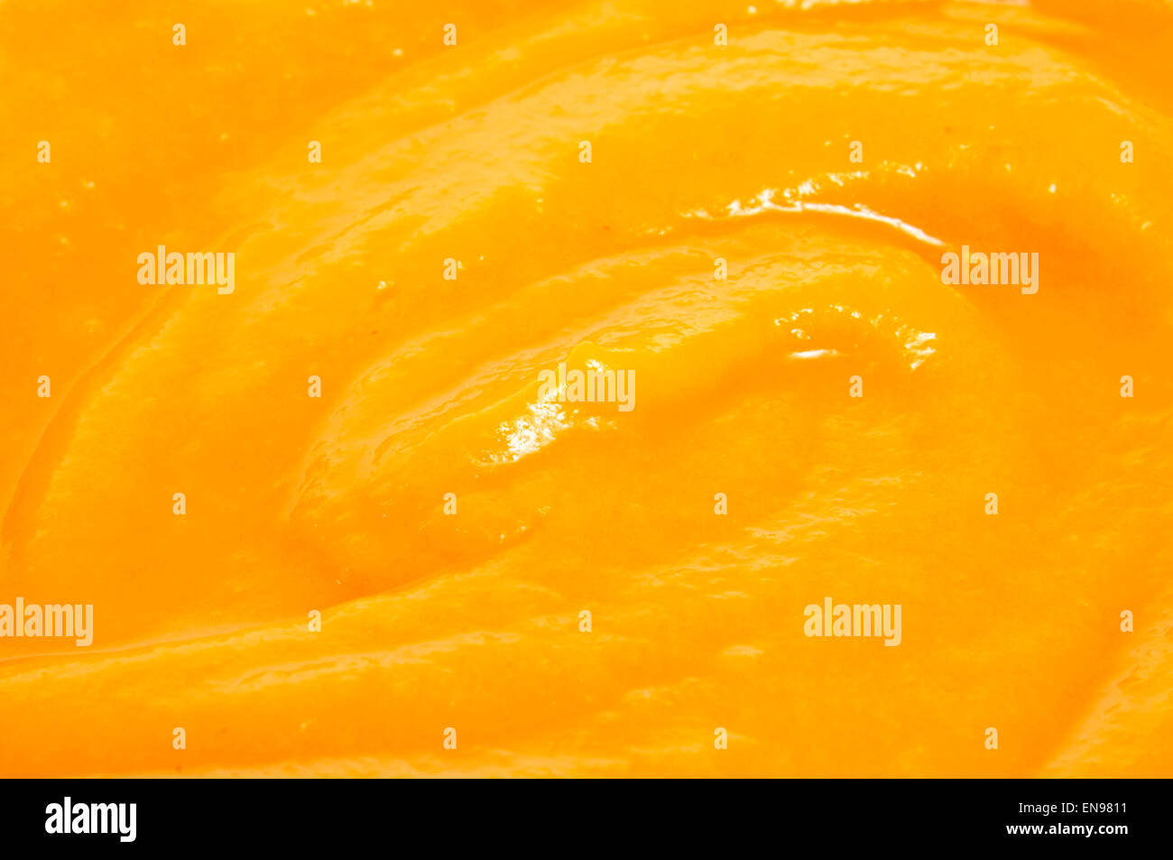 closeup of a bowl with vegetable puree Stock Photo