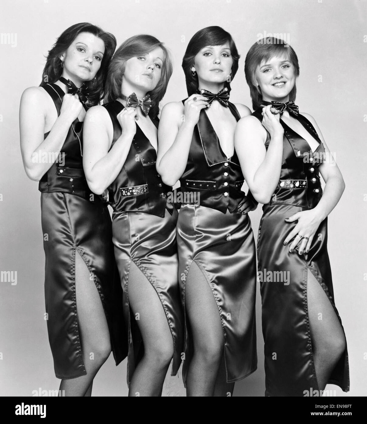 The Nolan sisters have their first L.P. on the market called Twenty Giant Hits. They also have their first appearance in Ireland this week. They are going to Dublin to perform and then on to Belfast. 16th May 1978 Stock Photo