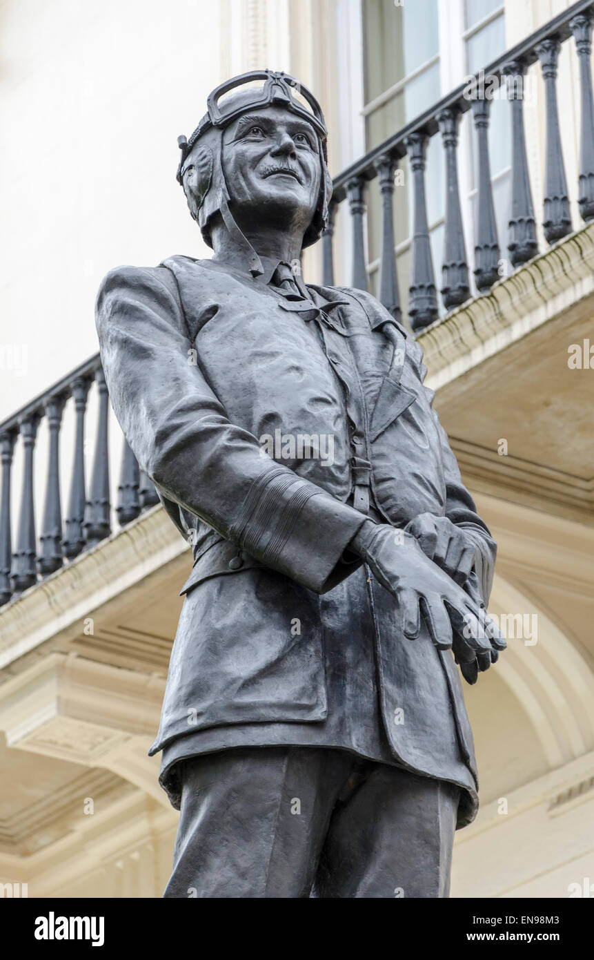 Statue of Sir Keith Park, Air Chief Marshal, London, UK Stock Photo