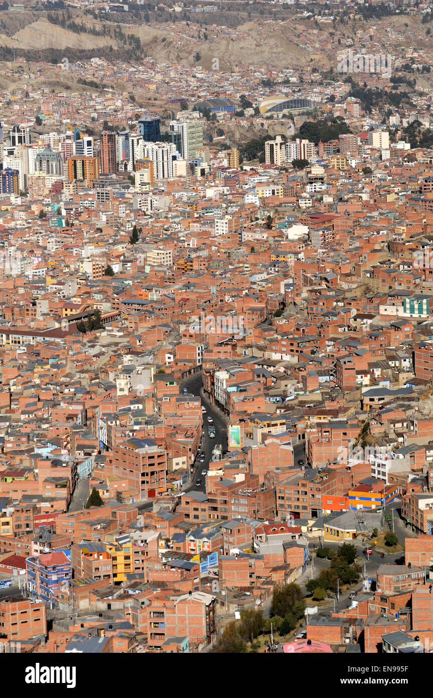 La Paz city from El Alto, Bolivia Stock Photo - Alamy