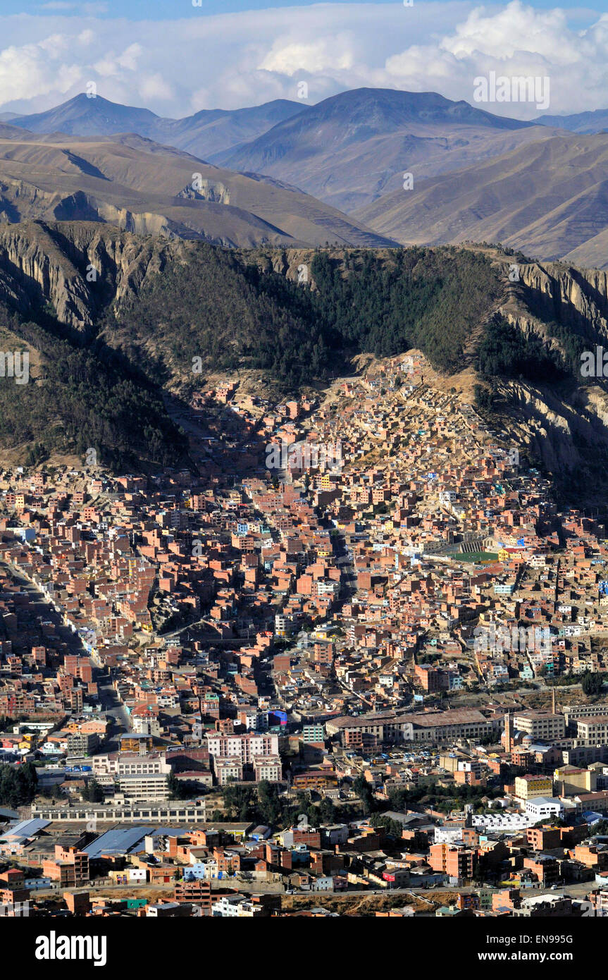 La Paz city from El Alto, Bolivia Stock Photo - Alamy