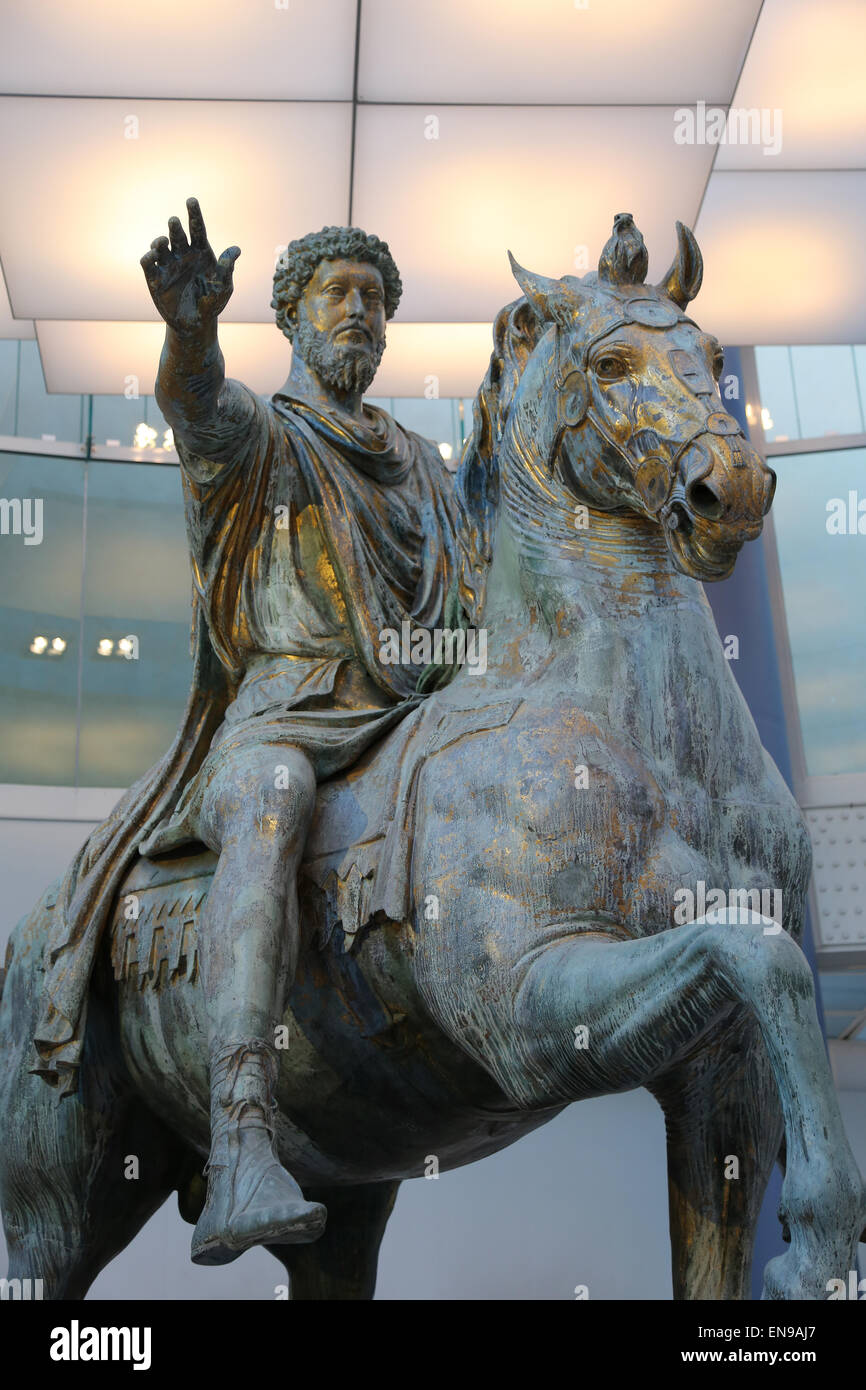 Equestrian statue of Marcus Aurelius (12110 AD). Roman emperor. 2nd C