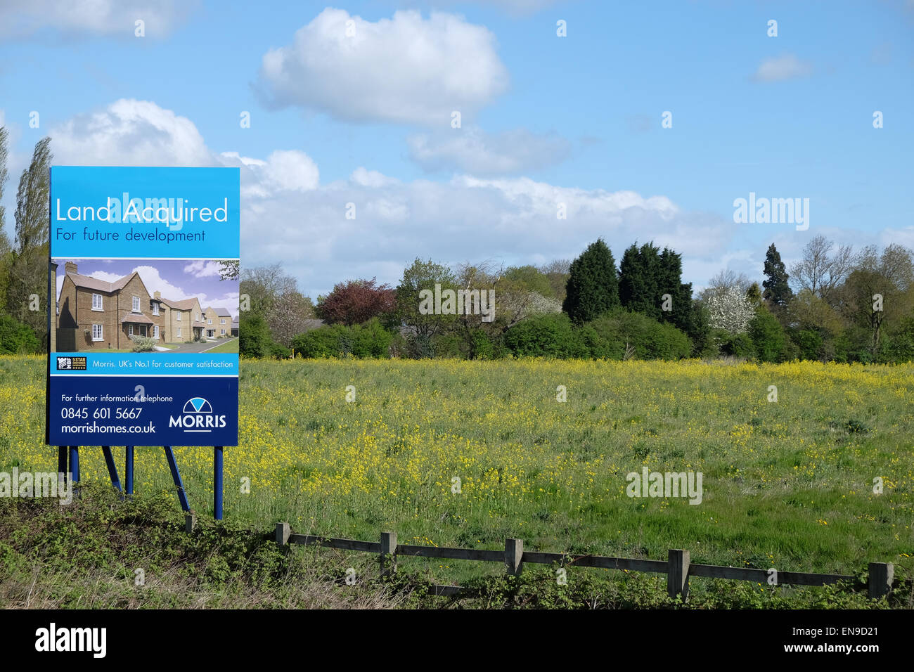land acquired for housing in loughborough Stock Photo