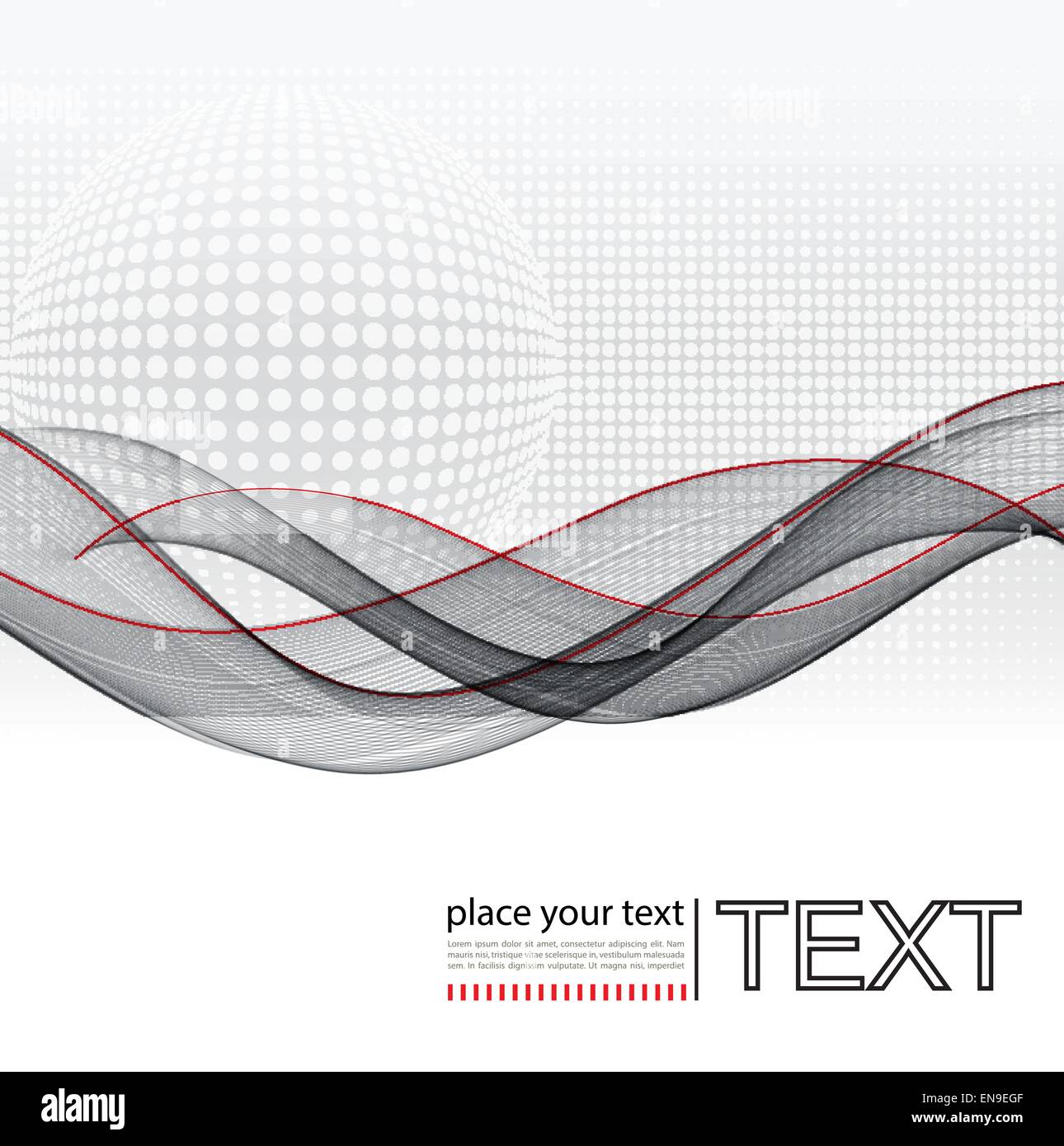 Abstract technology background with gray wave. Vector illustration EPS ...