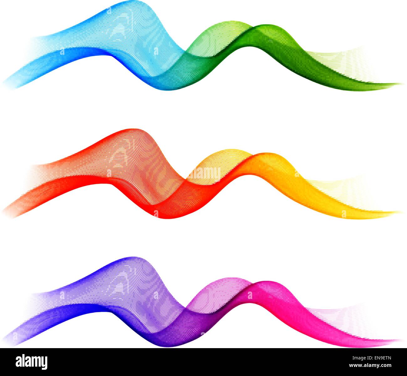Abstract colorful background with wave, illustration, vector Stock ...