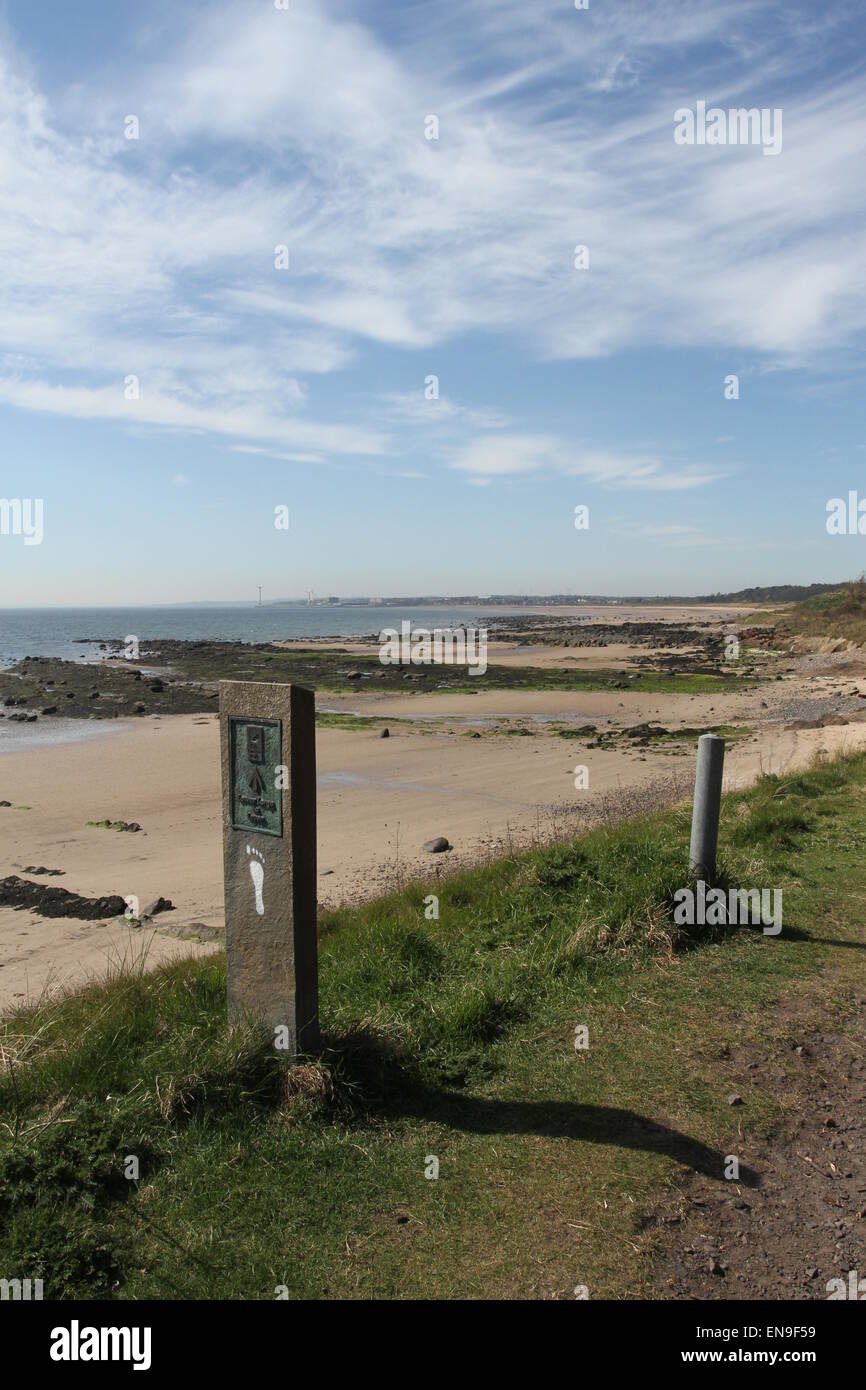 Fife Coastal Path sign Lower Largo Fife Scotland April 2015 Stock Photo