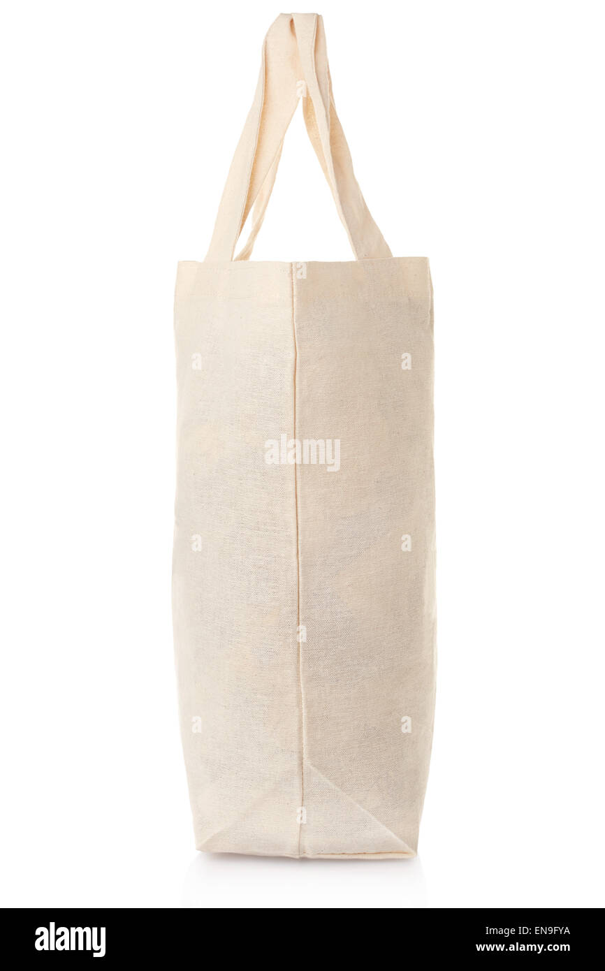 Fabric canvas bag, lateral view Stock Photo Alamy