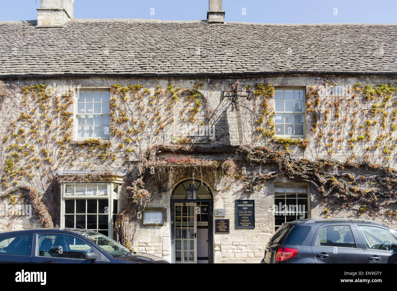 The Wheatsheaf Inn public house and restaurant in the Cotswold town of