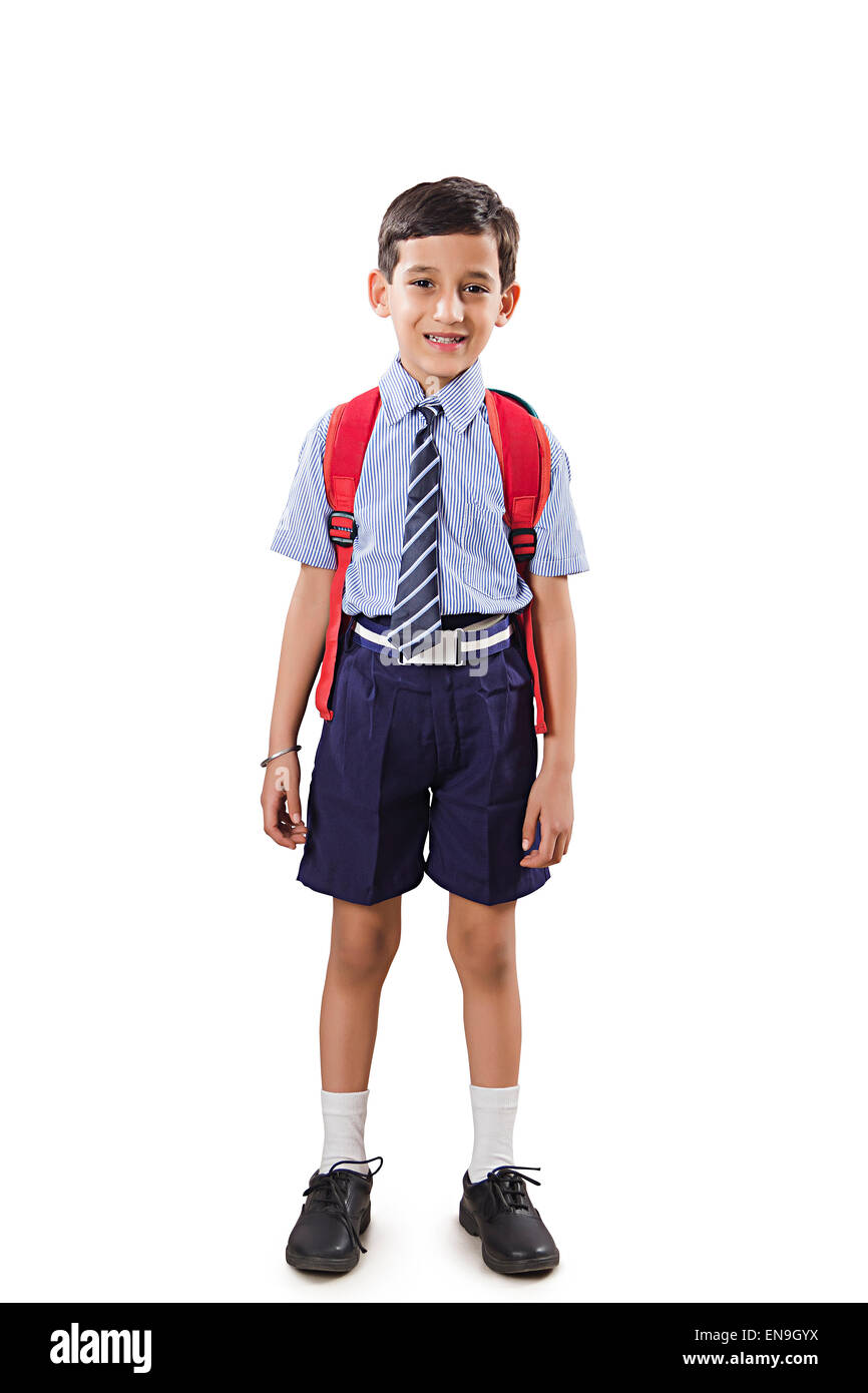 1 indian kids boy School Student Stock Photo