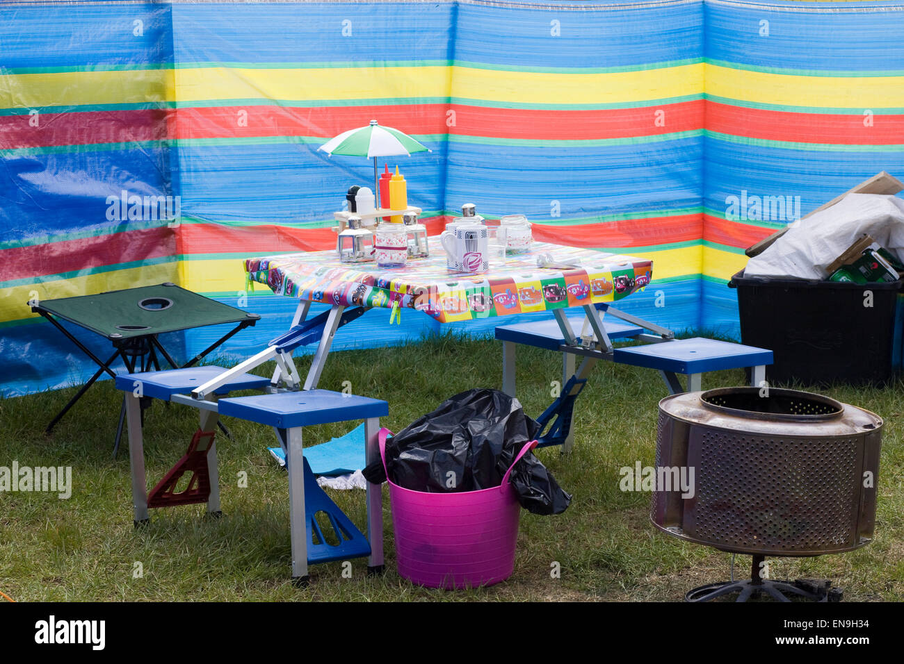 Camping ground at a Volkswagen Show in england Stock Photo