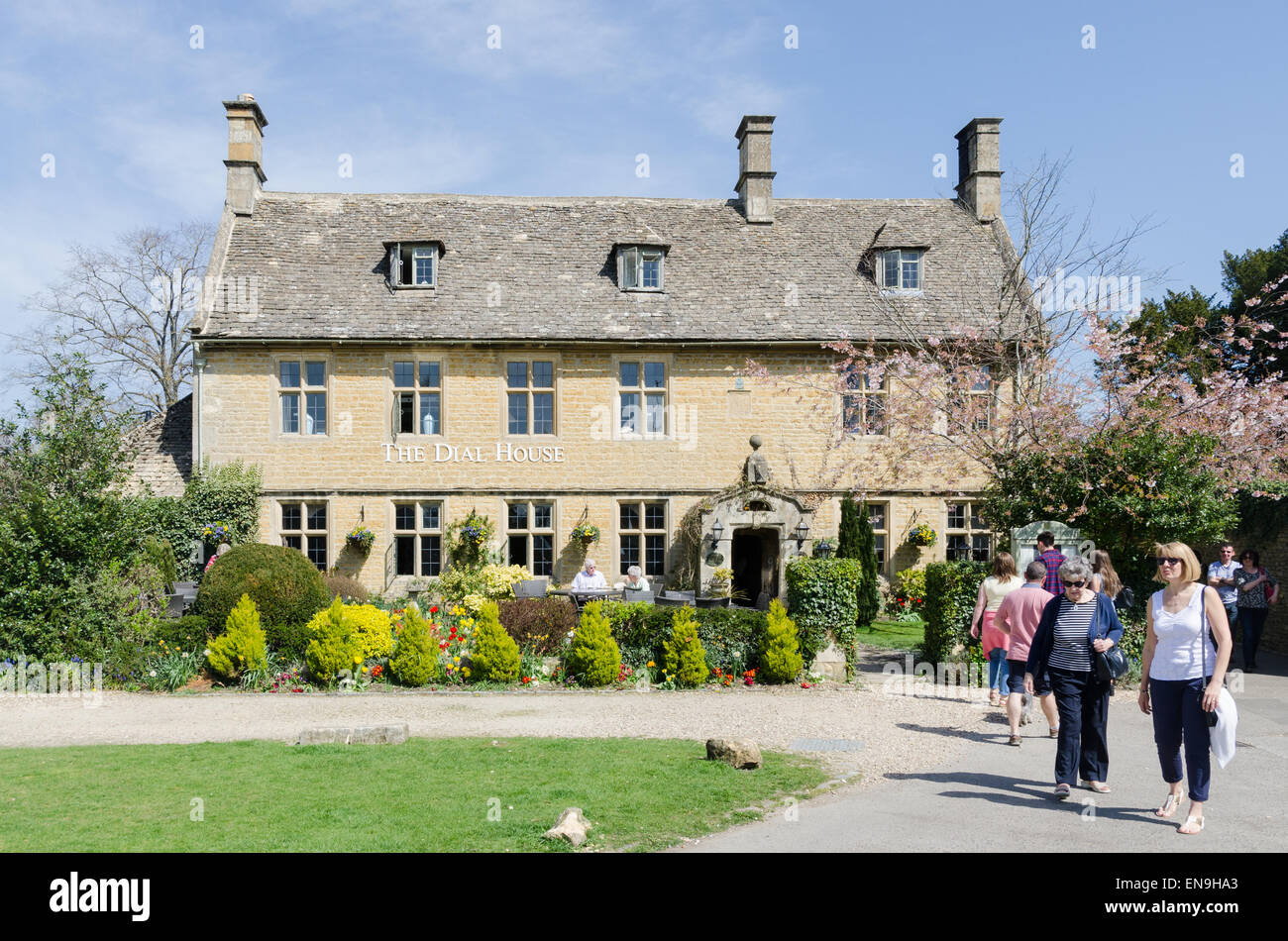 Dial House Hotel and Restaurant in Bourton-on-the-Water in the Cotswolds Stock Photo