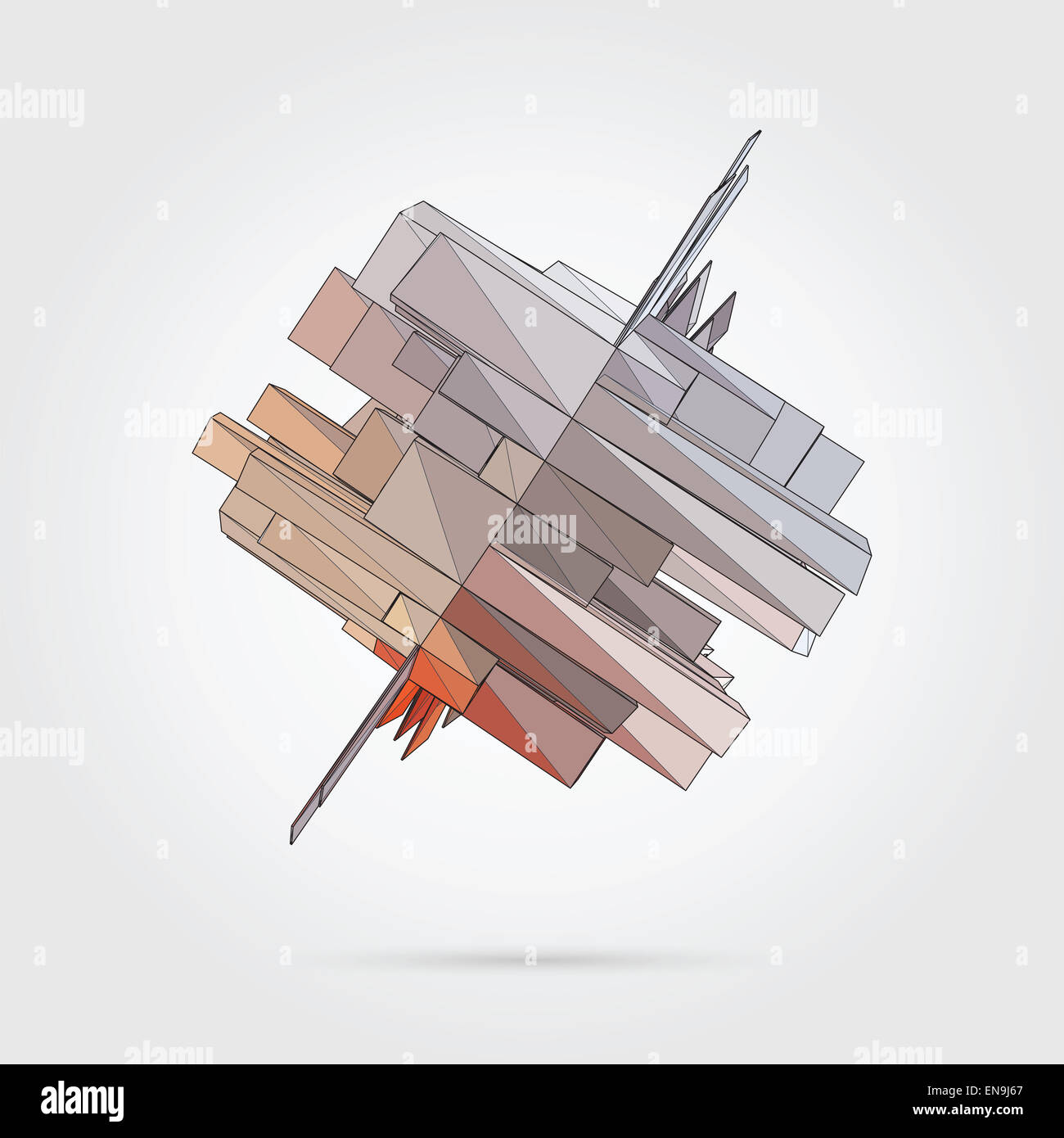 Vector. Abstract 3D geometric illustration Stock Photo - Alamy