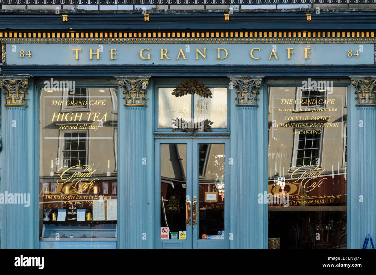 The Grand Cafe Oxford, the oldest Coffee House in England. Stock Photo