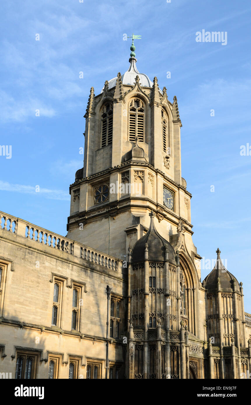 Tom Tower, Christ Church College, University of Oxford was designed by Sir Christopher Wren. Oxford,England, UK. Stock Photo
