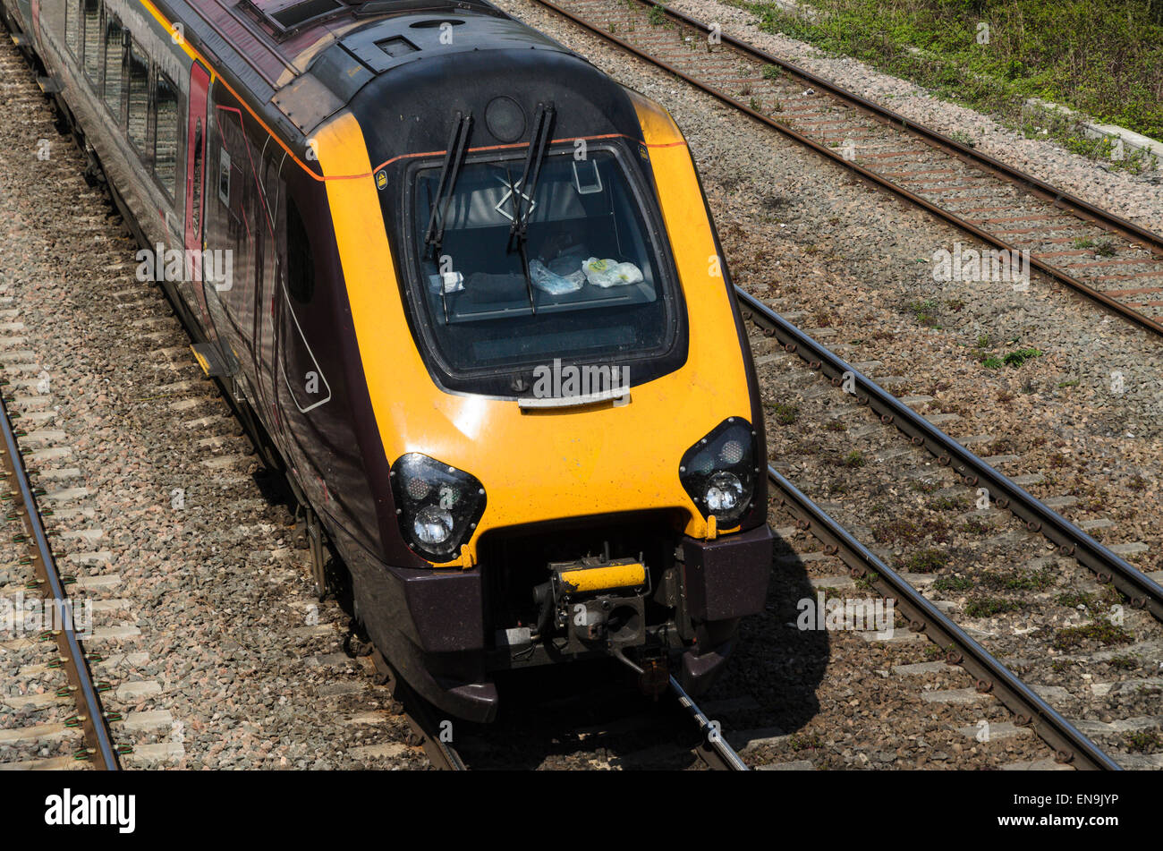 A Class 221 Super Voyager train operated by Virgin Trains, England, UK Stock Photo