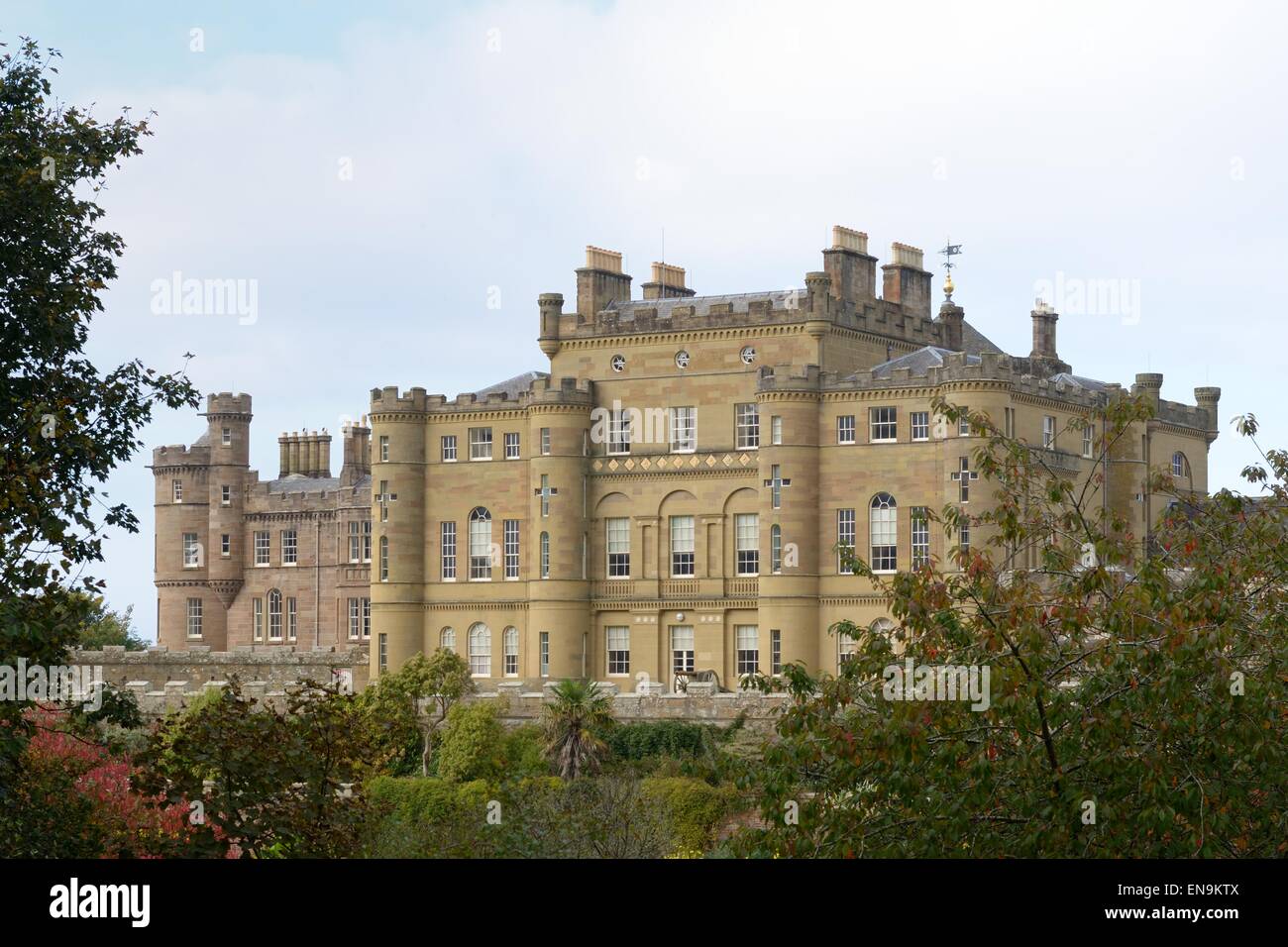 Culzean Castle and mature garden in Ayrshire, Scotland, UK Stock Photo