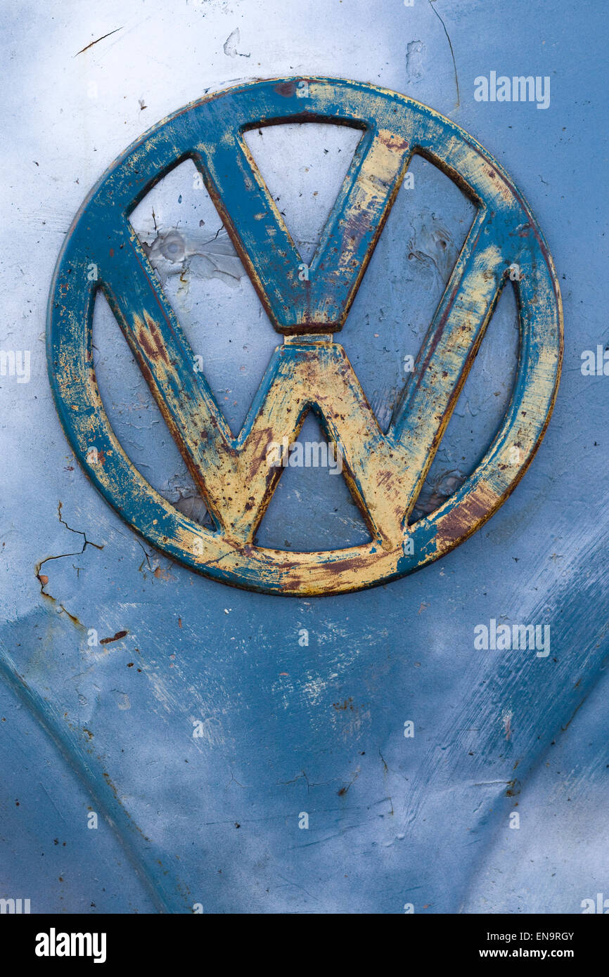 Badge on a Volkswagen Beetle Stock Photo