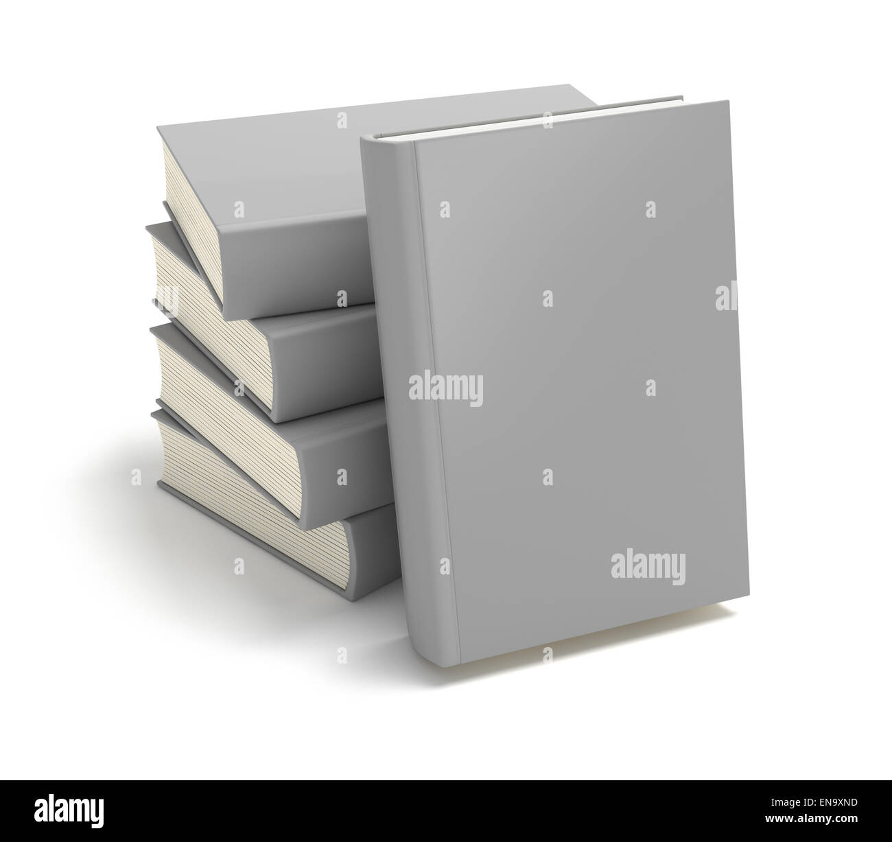 Books with clear cover in pile isolated on white Stock Photo Alamy