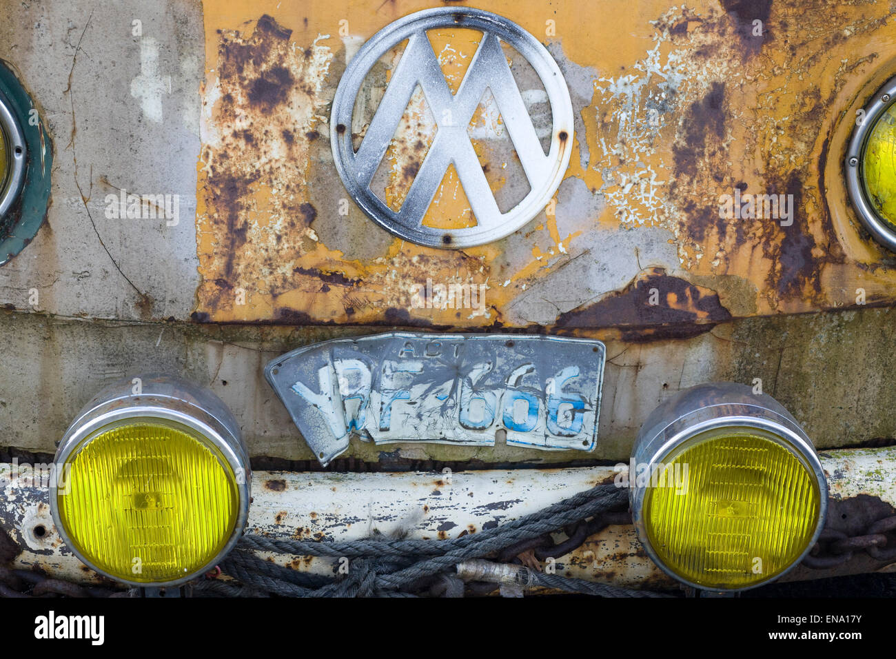 Badge on a Volkswagen Campervan Stock Photo