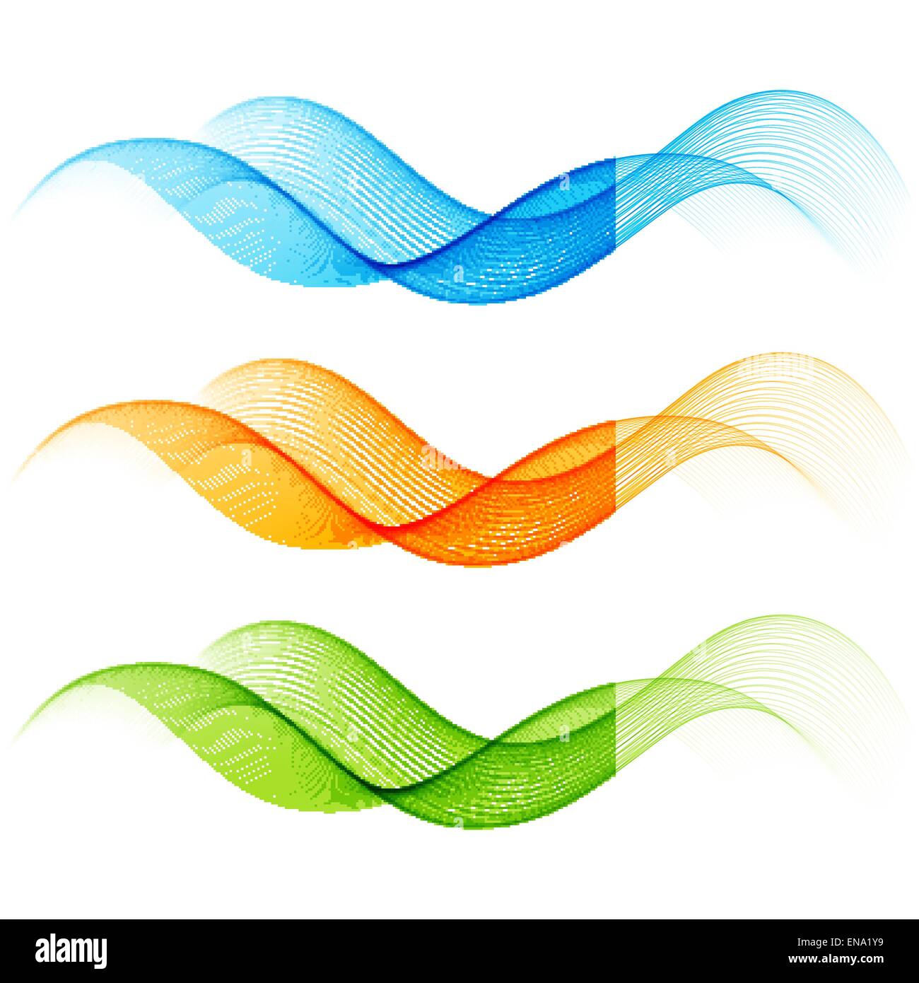 Set of color curve lines design element. Vector illustration Stock ...