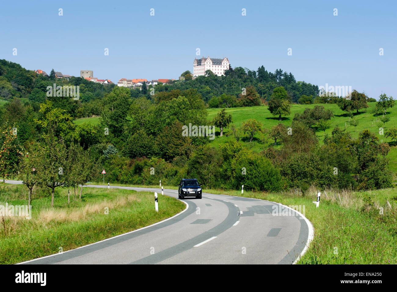 Castle Lichtenberg, Niedernhausen, Fischbachtal, Odenwald, Hesse, Germany Stock Photo