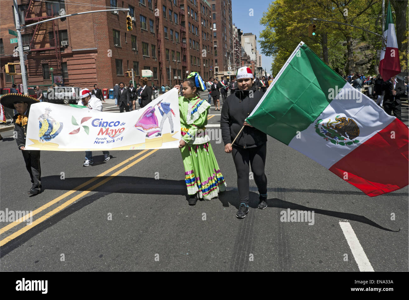 Cinco de Mayo parade on Central Park West in NYC Stock Photo Alamy