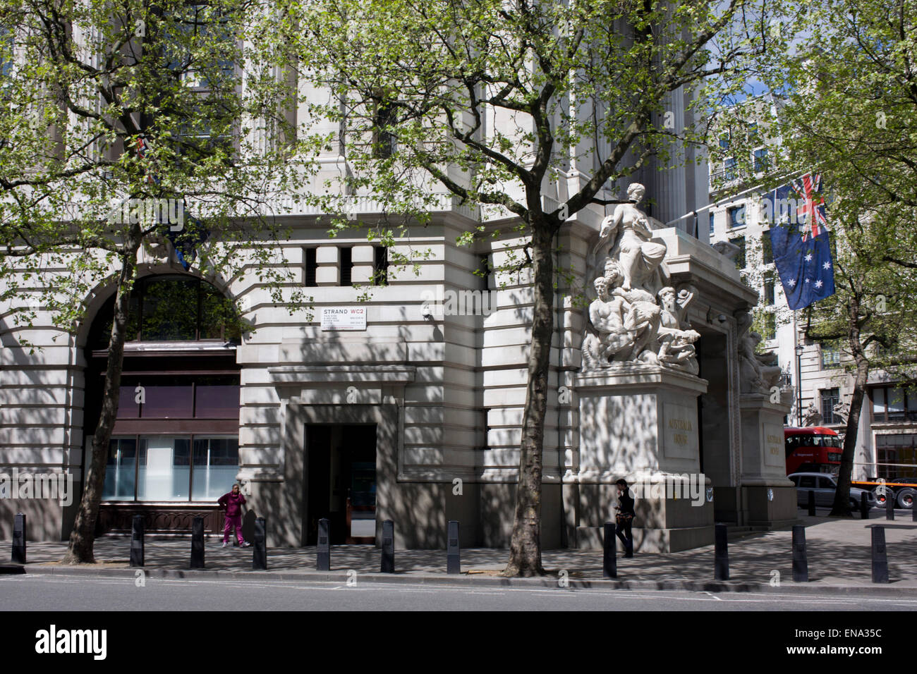 Exterior of Australia House, the Australian High Commission on the Strand in Aldwych, central London. Stock Photo