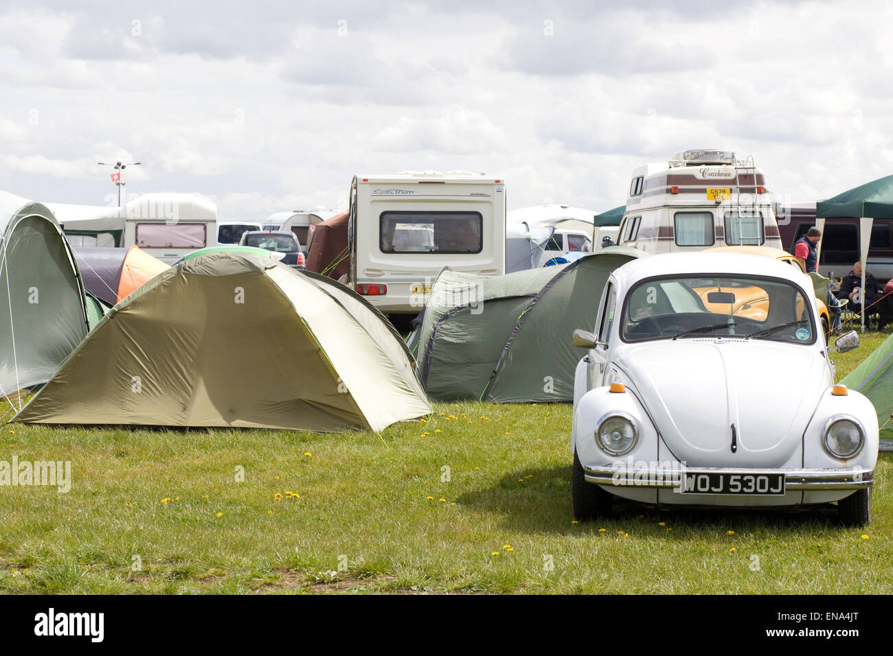 Camping ground at a Volkswagen Show in england Stock Photo