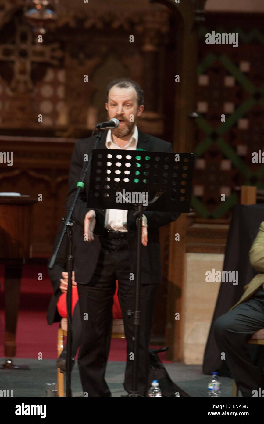 Sunningdale, UK. 30th April, 2015. 2015 General Election Political hustings for the seat of Windsor held at Holy Trinity Church Sunningdale. Credit:  Andrew Spiers/Alamy Live News Stock Photo