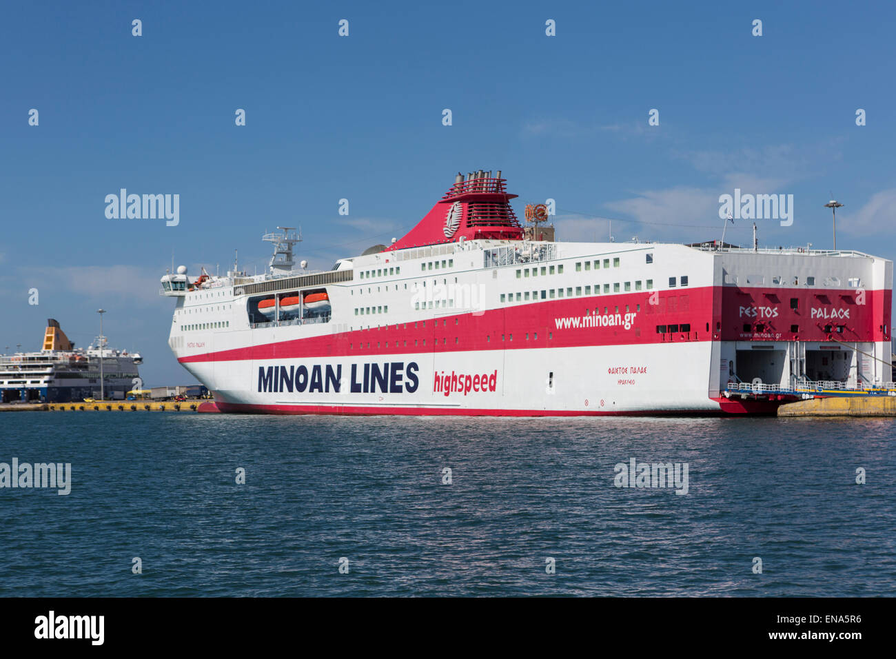 The Ro/Ro ferry Festos Palace (IMO 9204568) from Hellenic Seaways is ...