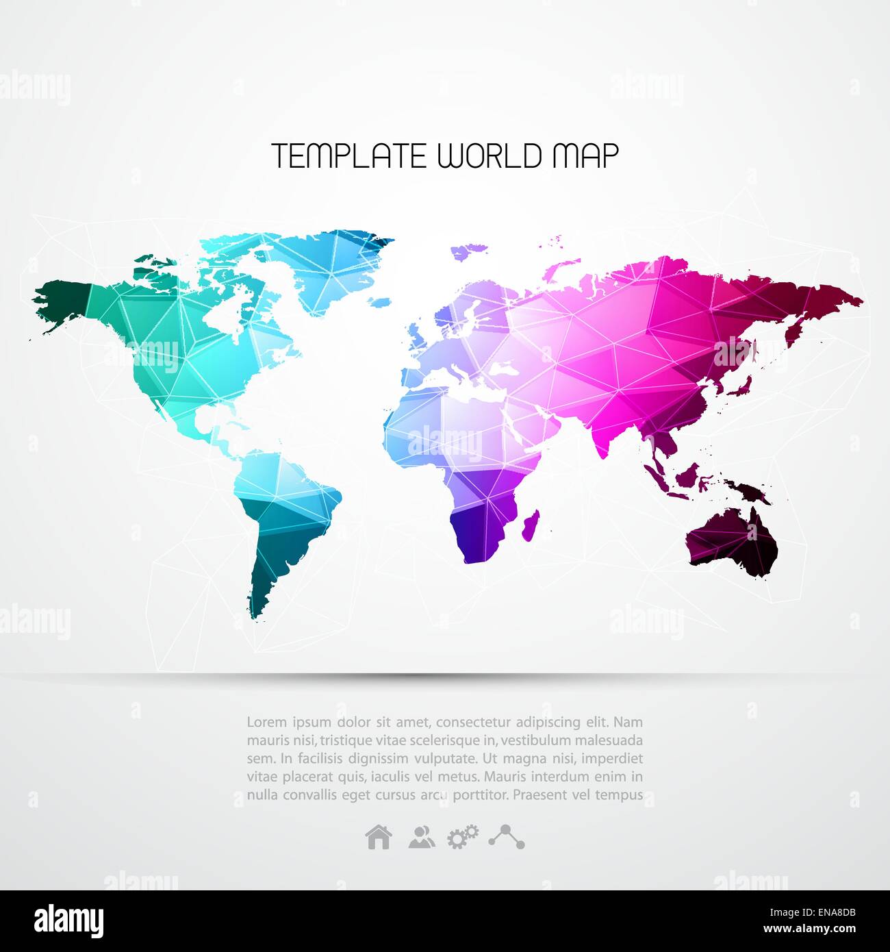 Polygon world map vector hi-res stock photography and images - Alamy