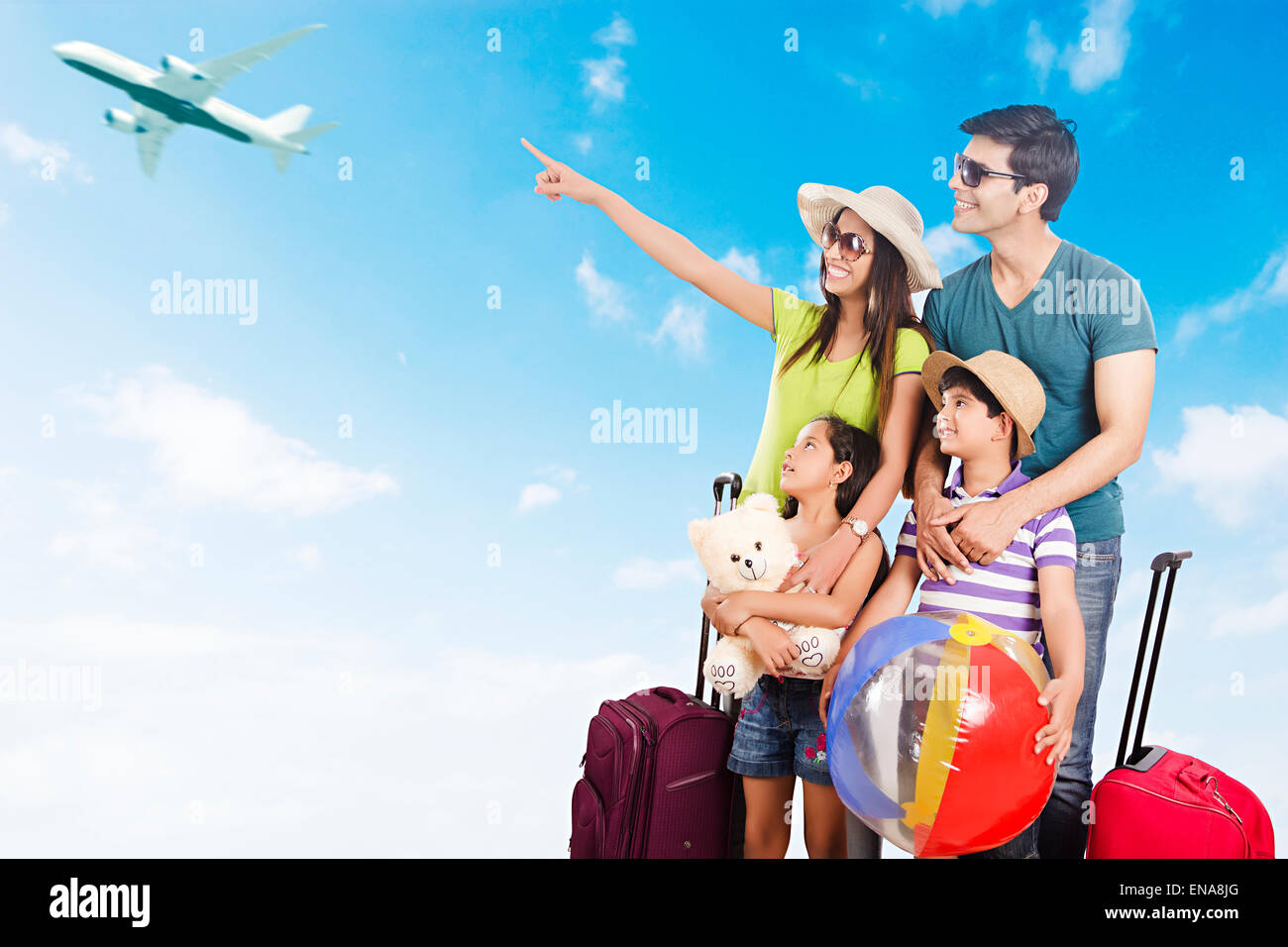 Indian parents kids happy journey hi-res stock photography and ...