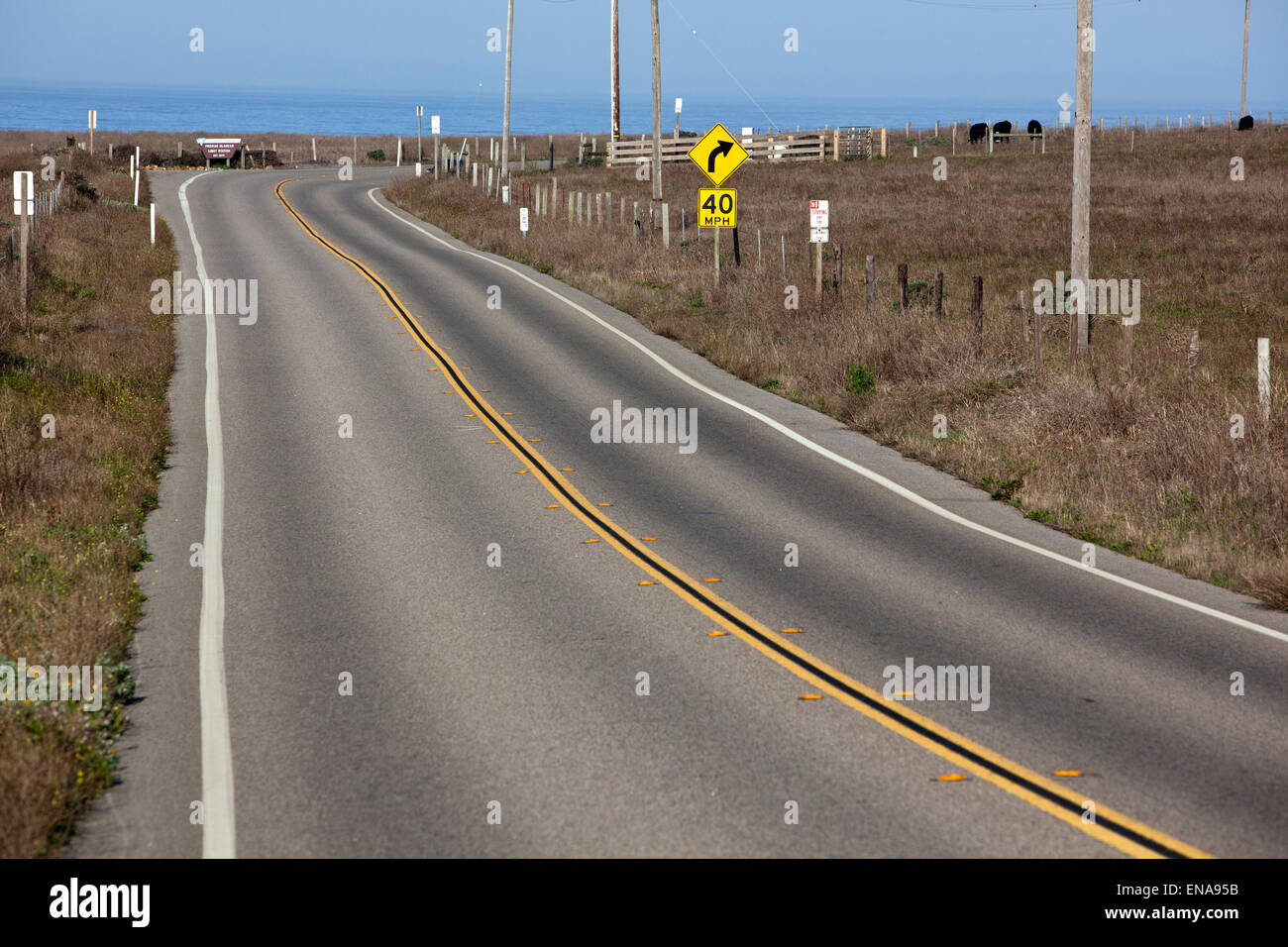 Highway 1 near Big Sur,California Stock Photo