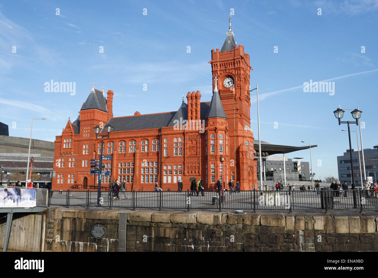 Redbrick Pierhead Building in Cardiff Bay, Wales UK grade I listed building local landmark Stock Photo