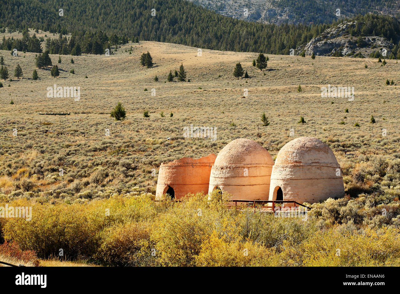 The Birch Creek Charcoal Kilns in Gilmore, Lemhi County Idaho, USA