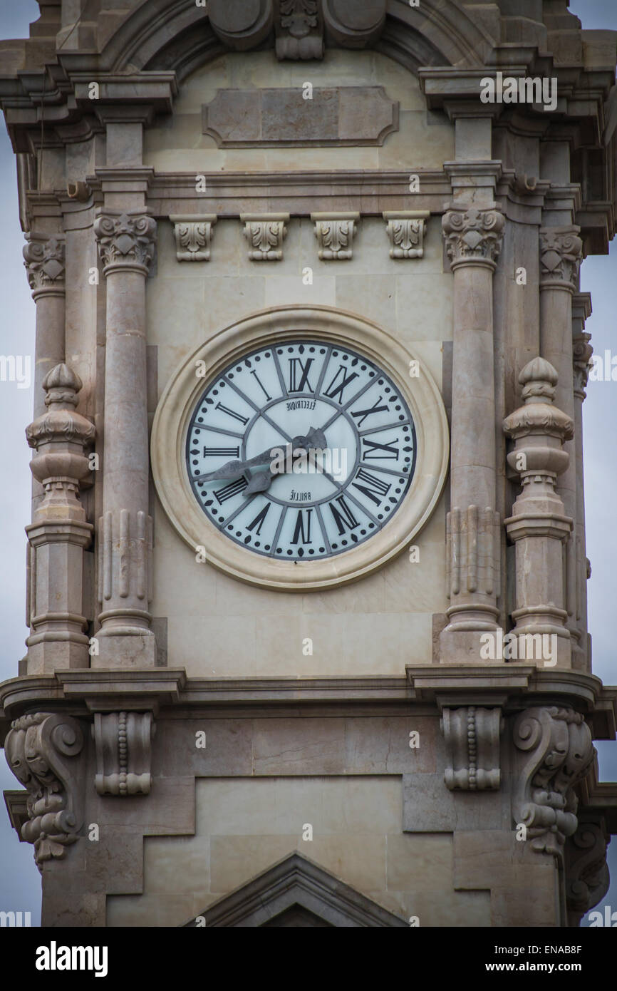 clock tower, Spanish city of Valencia, Mediterranean architecture Stock