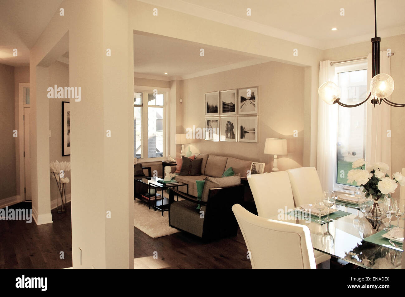 Modern bright living room with sofa hi-res stock photography and images ...