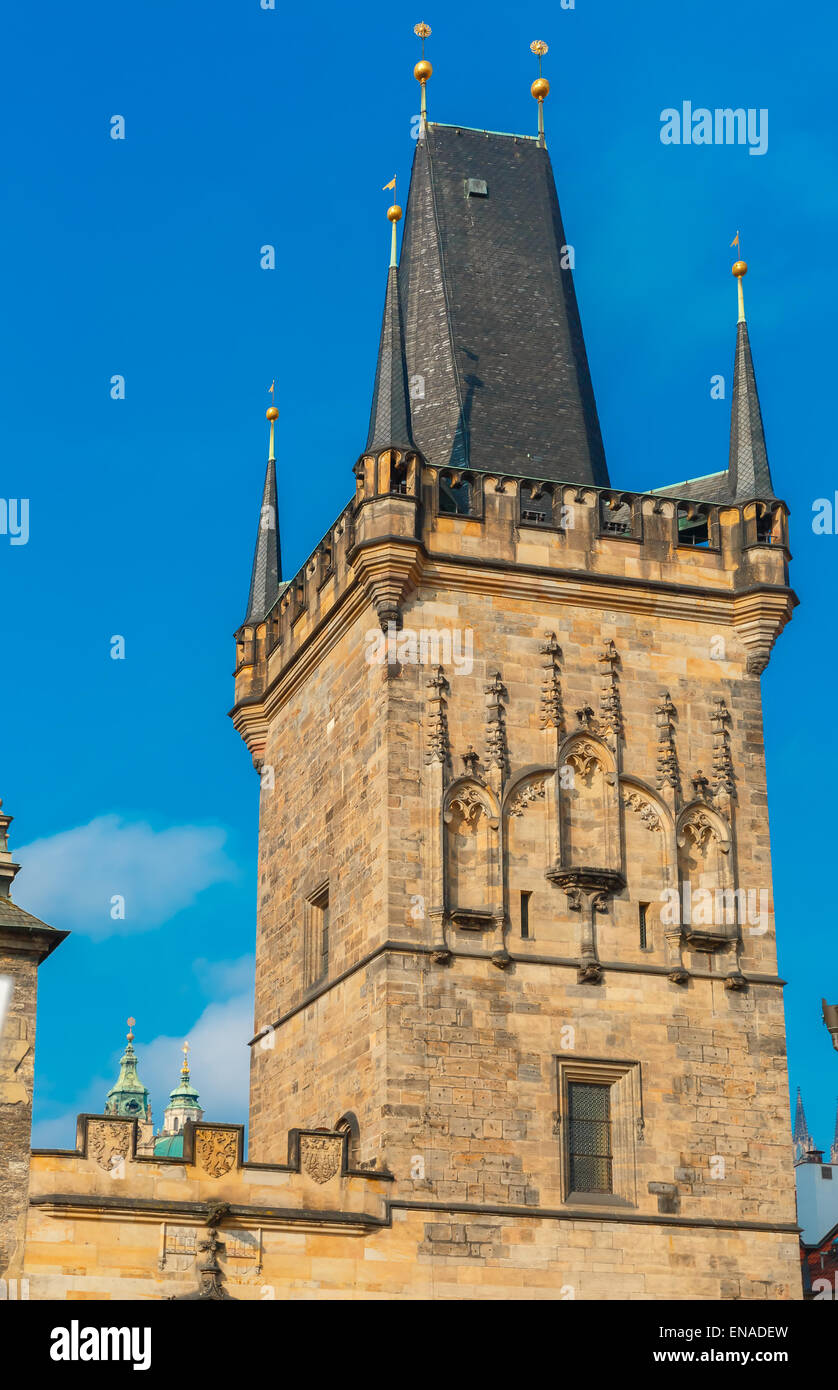 Charles Bridge tower, Prague, Czech Republic. Stock Photo