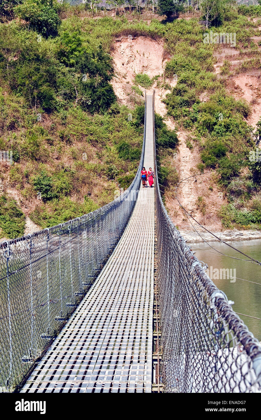 Kathamandu, Nepal. Bridge Span = 192.5m Stock Photo Alamy