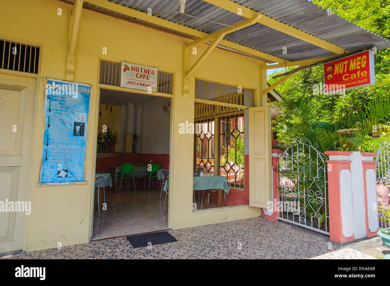 The Nutmeg Cafe in Banda Neira island Stock Photo Alamy