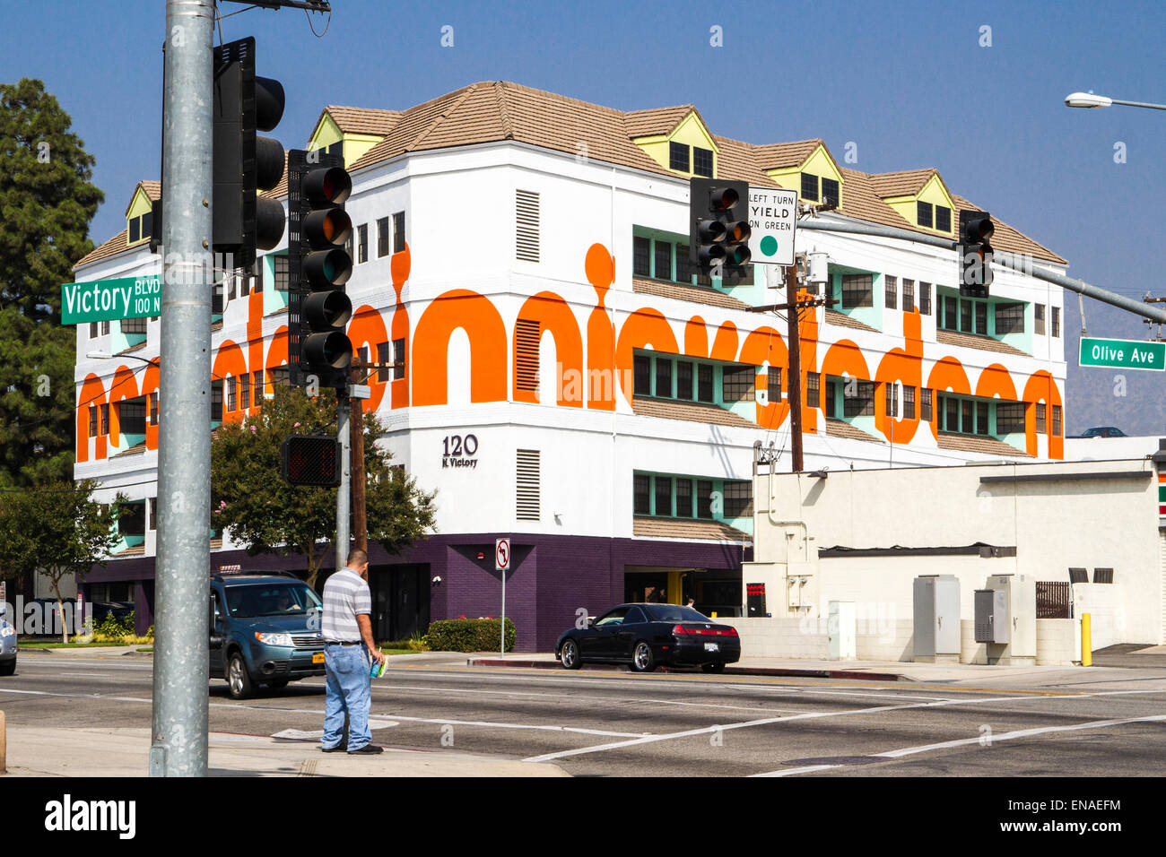 The Nickelodeon building in Burbank California Stock Photo