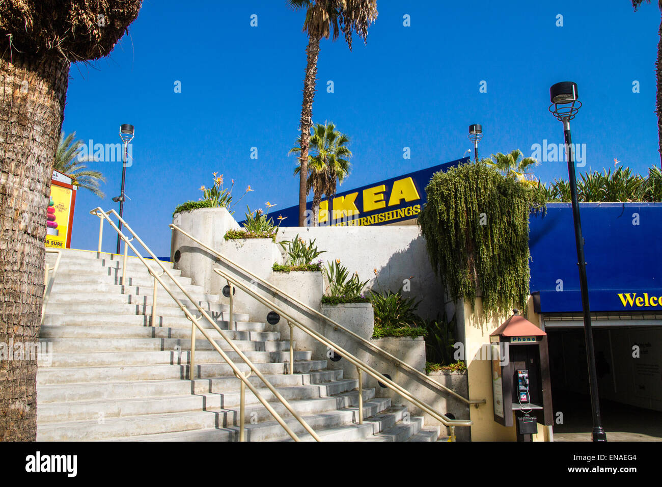 The Ikea store in Burbank California with Palm trees Stock Photo Alamy