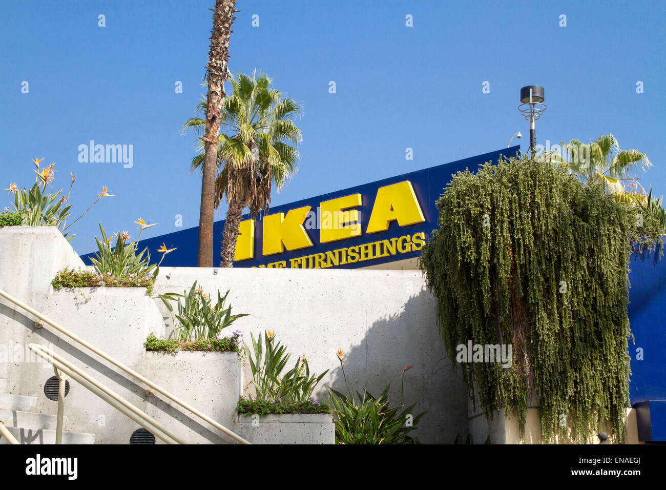 The Ikea store in Burbank California with Palm trees Stock Photo Alamy