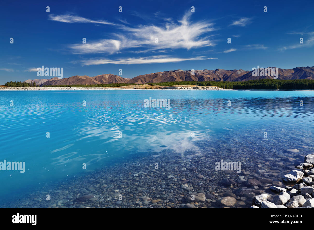 Lake Pukaki, South Island, New Zealand Stock Photo