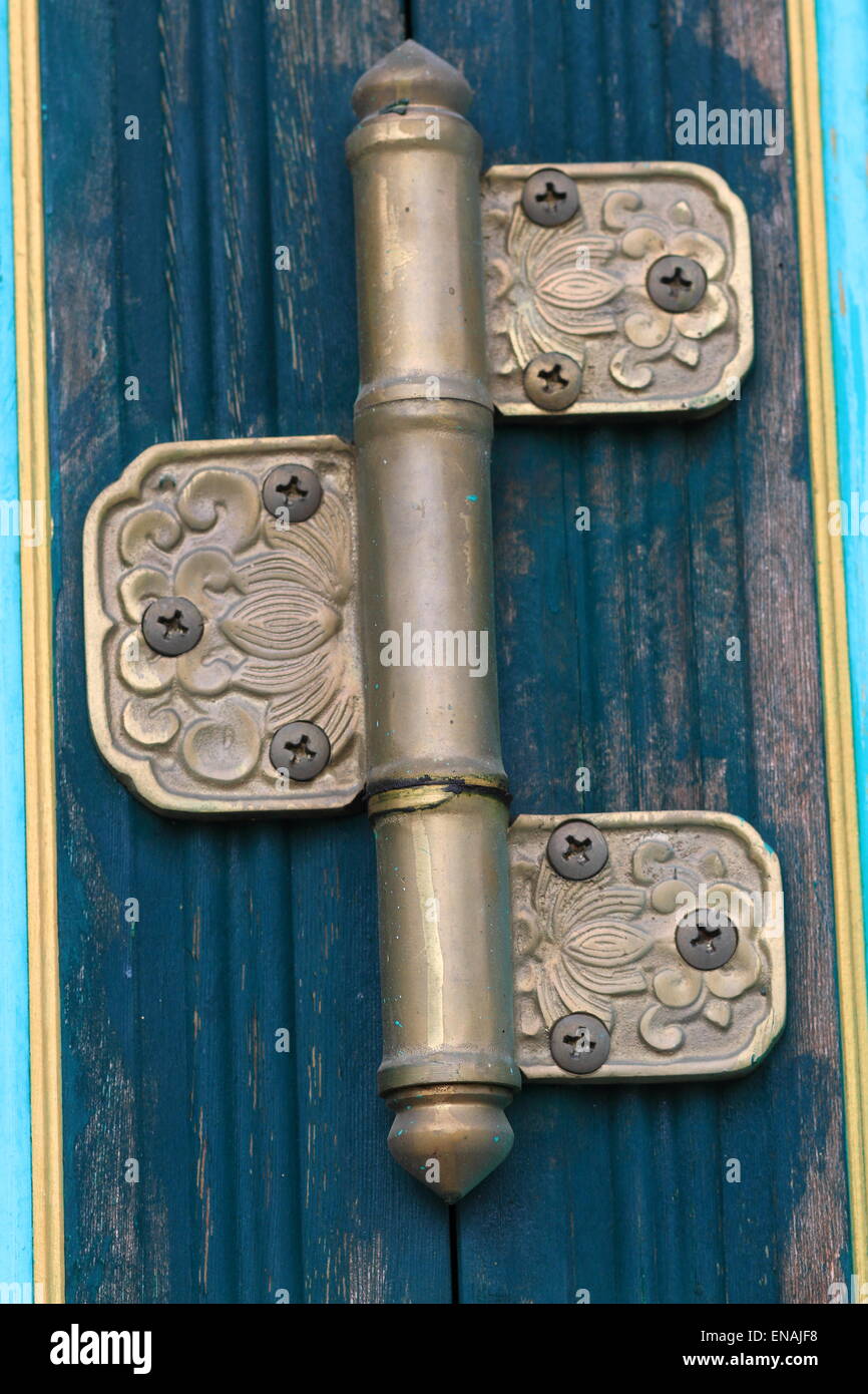 Ornamental Door Hinge Stock Photo Alamy