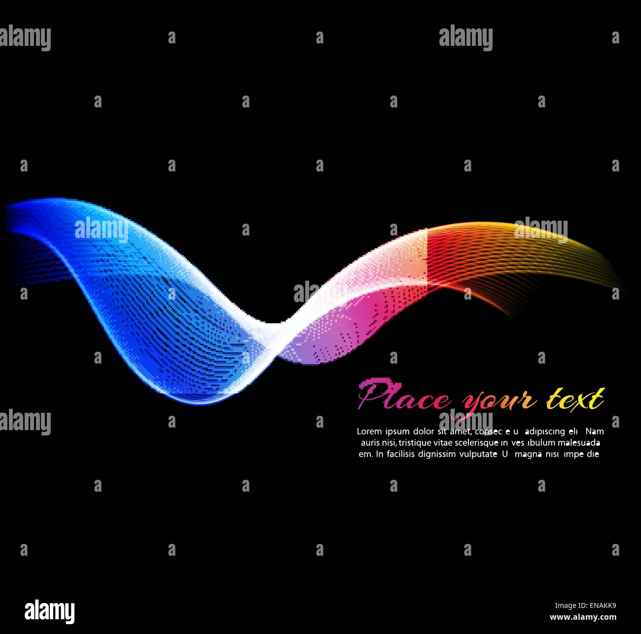 Shiny color waves over dark vector backgrounds Stock Vector Image & Art ...
