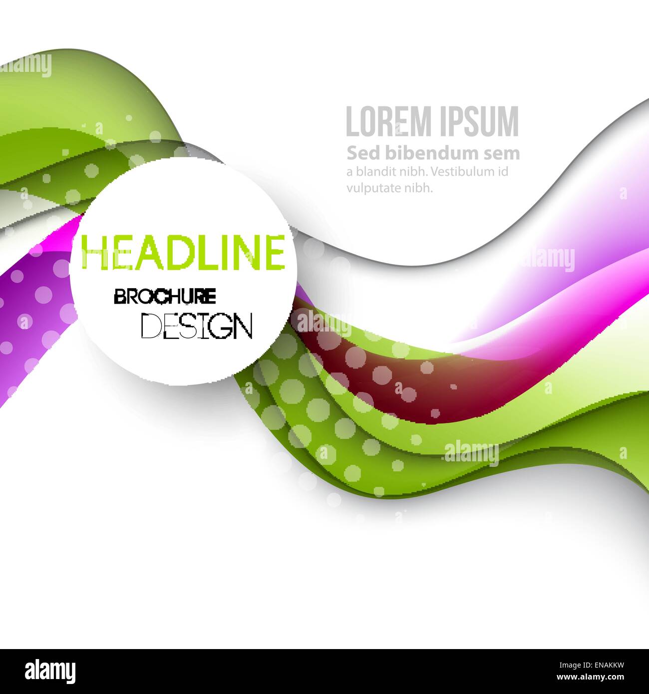 Vector Abstract curved lines background. Template brochure design Stock ...