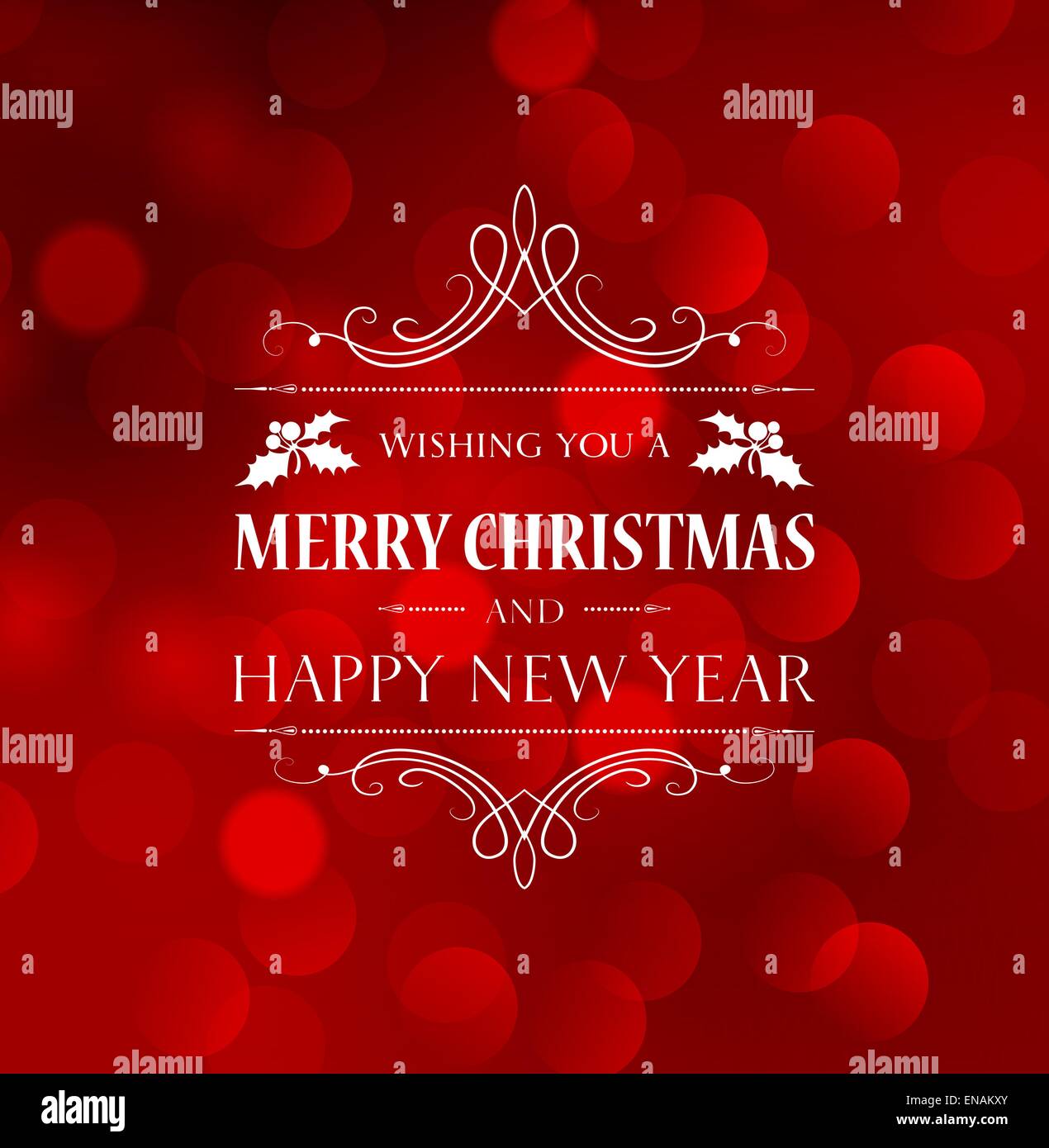 Vector Abstract Christmas light background with retro typography Stock ...